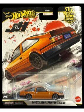 Hot Wheels Toyota AE86 Sprinter Trueno Japan Historics 1 to 64 Scale Die Cast
